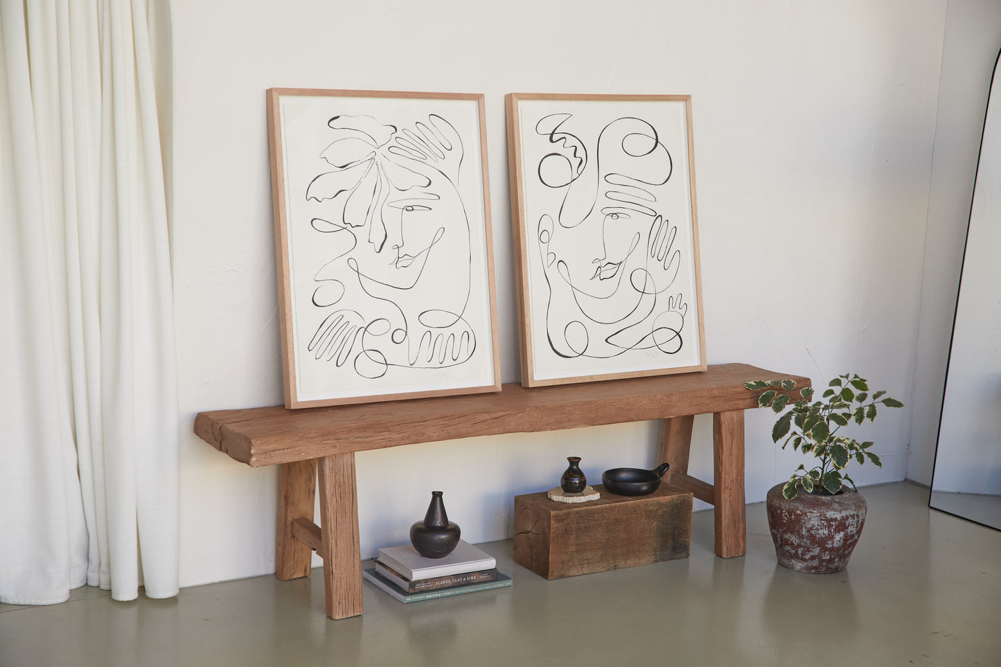 "Opposites attract butterflies" Original set of two 850mm x 650mm works