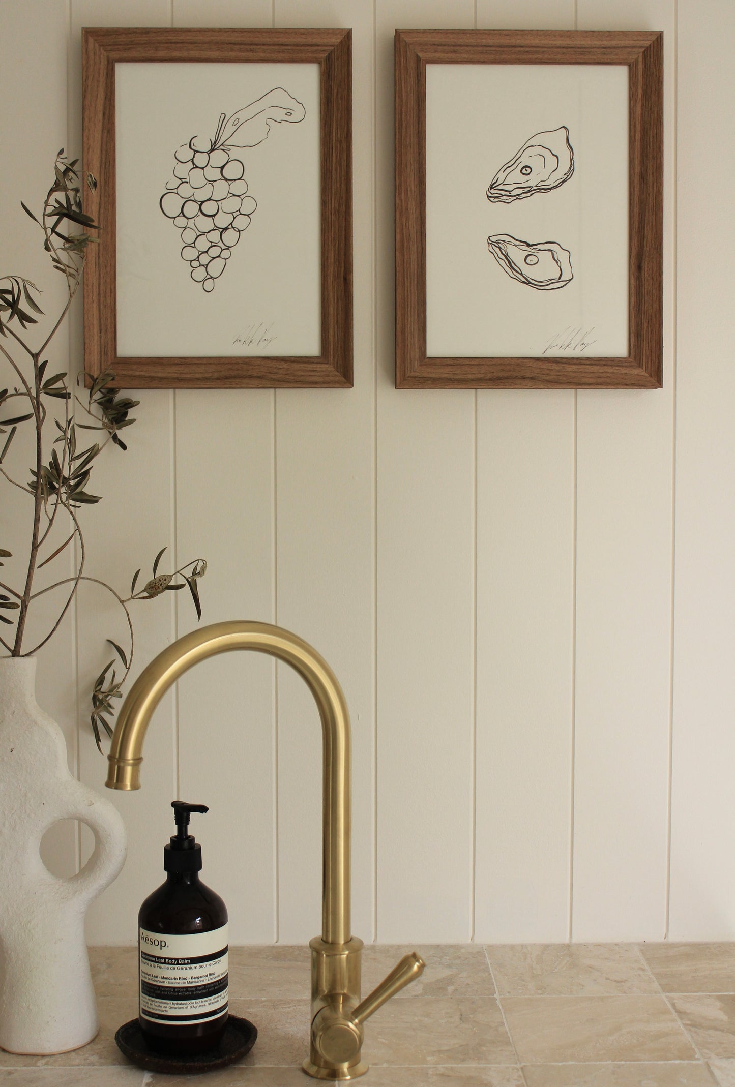 Free Gift: Oyster and Grapes print duo.