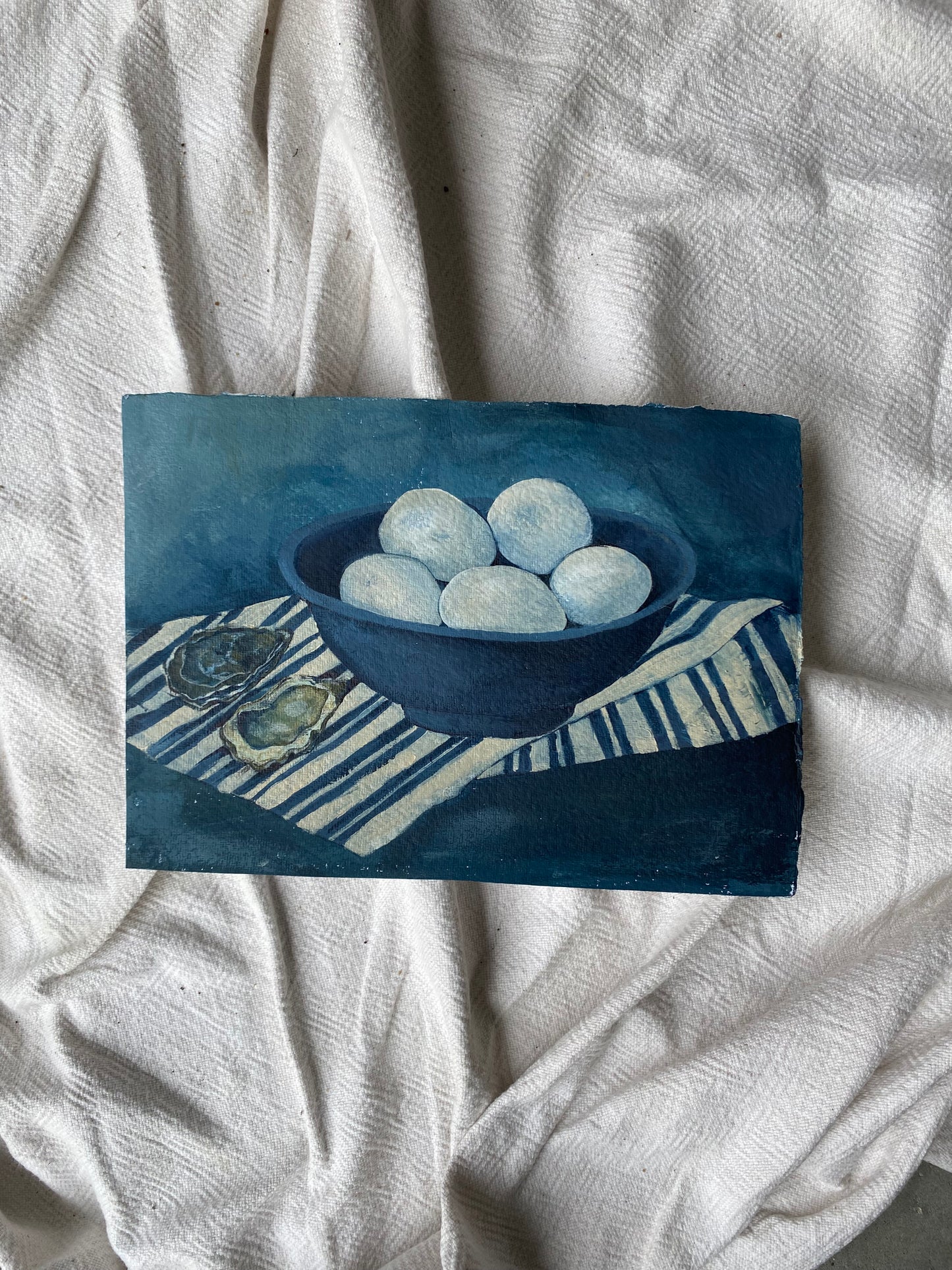 EGGS + OYSTER Original Still life.