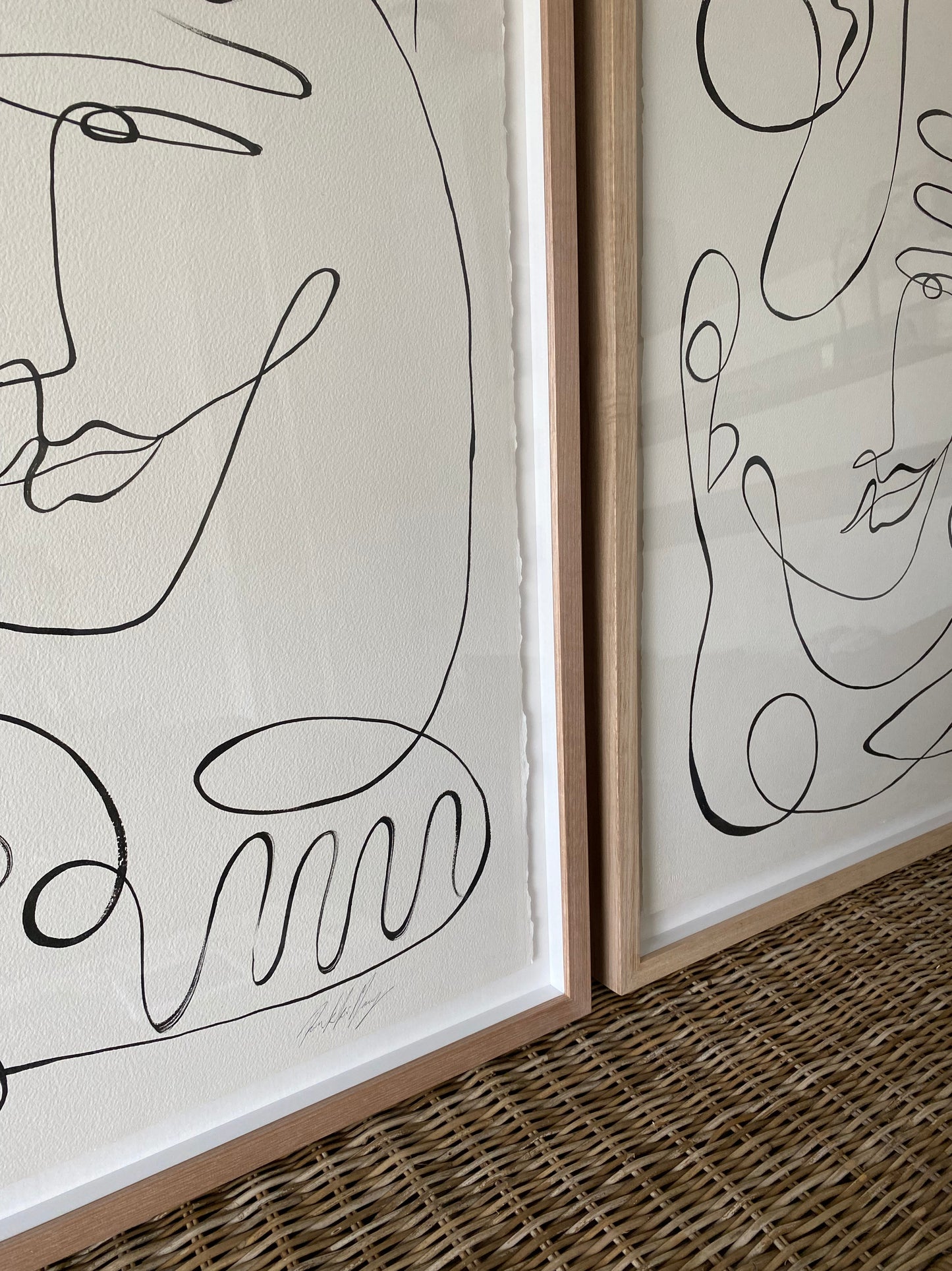 "Opposites attract butterflies" Original set of two 850mm x 650mm works