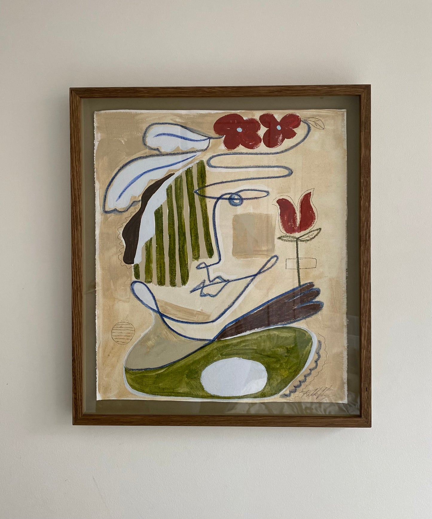 "An Ode to Barcelona" - Original acrylic on canvas, Framed in Tasmanian Kyote Oak. 640mm x 560mm