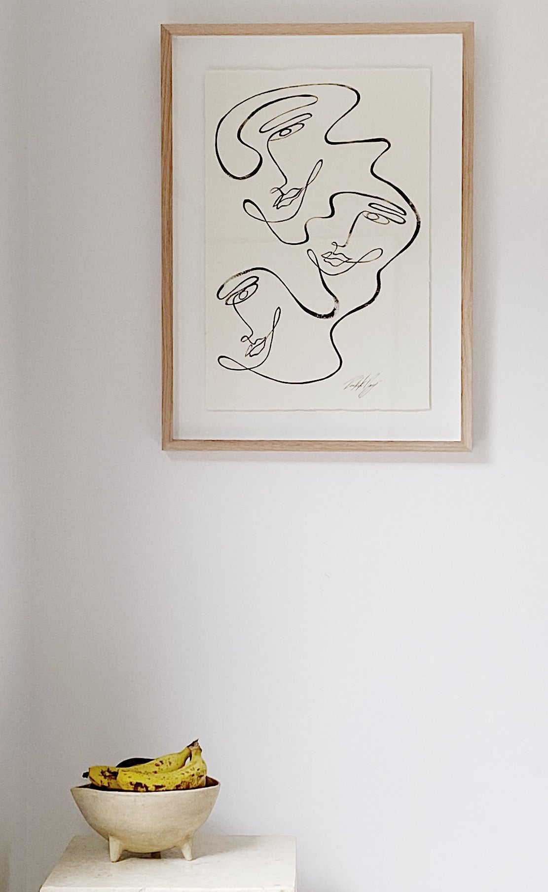 "Three of Us" - Original Acrylic on 300gsm Cold Pressed Paper, Framed in Tasmanian Oak. 520mm x 710mm