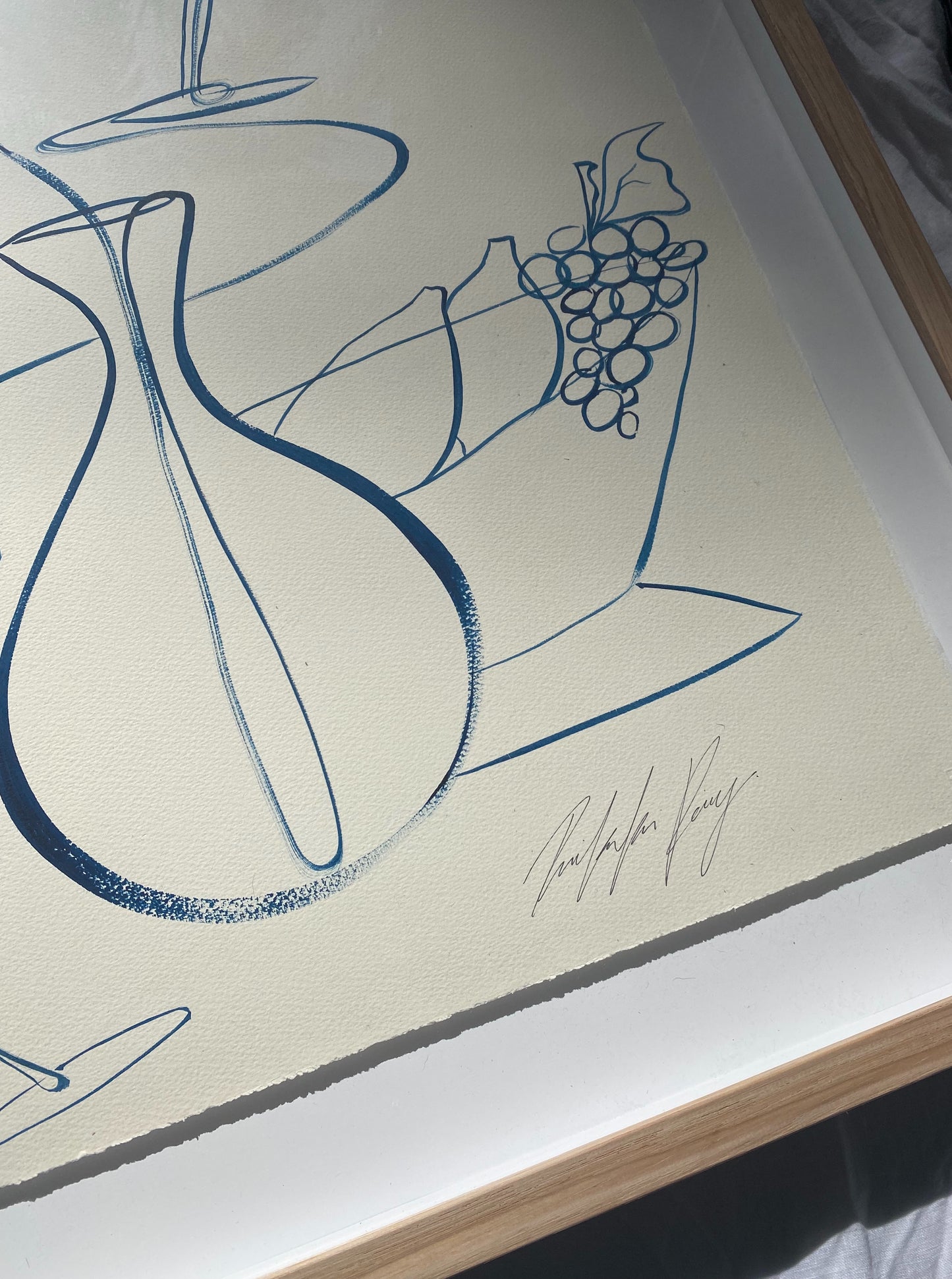 Sangrias at Sunset - Original Acrylic on 300gsm Cold Pressed Paper, Framed in Tasmanian Oak. 710mm x 910mm