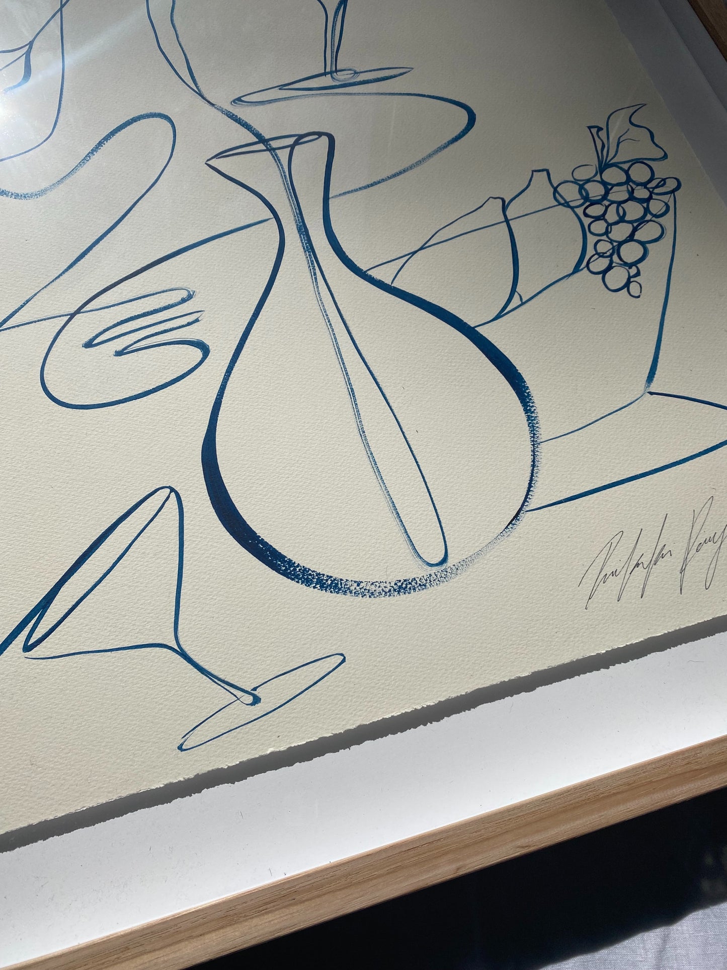 Sangrias at Sunset - Original Acrylic on 300gsm Cold Pressed Paper, Framed in Tasmanian Oak. 710mm x 910mm