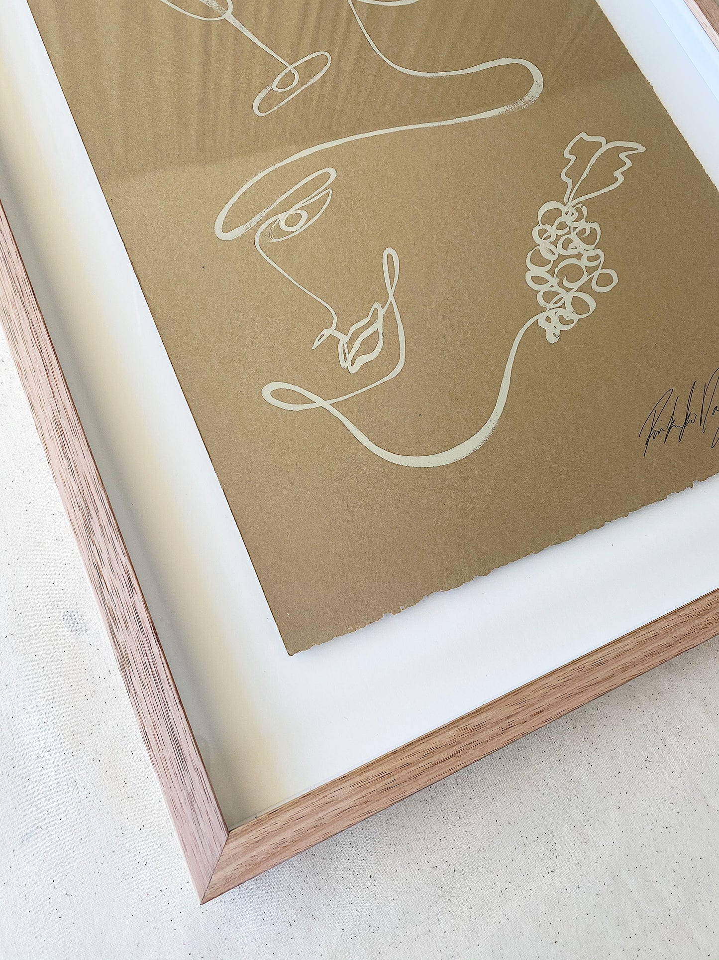 "3pm" - Original, Acrylic on 300gsm Cold Pressed Paper, Framed in Tasmanian Oak. 520mm x 710mm