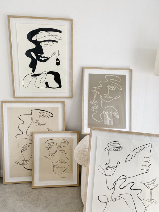 Bon - Original acrylic on raw edge cotton fabric. Framed. 750mm X 1070mm