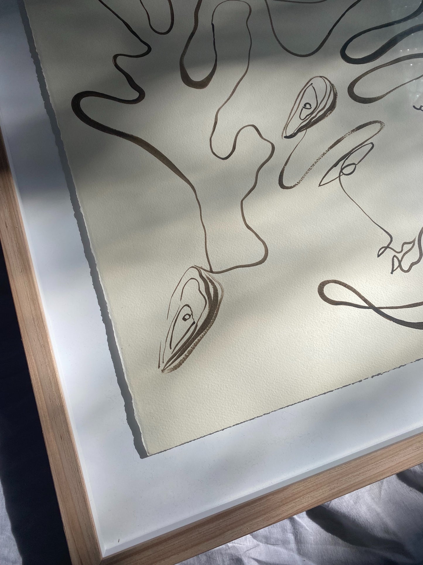 "Sail me to paradise" - Original Acrylic on 300gsm Cold Pressed Paper, Framed in Tasmanian Oak. 710mm x 910mm