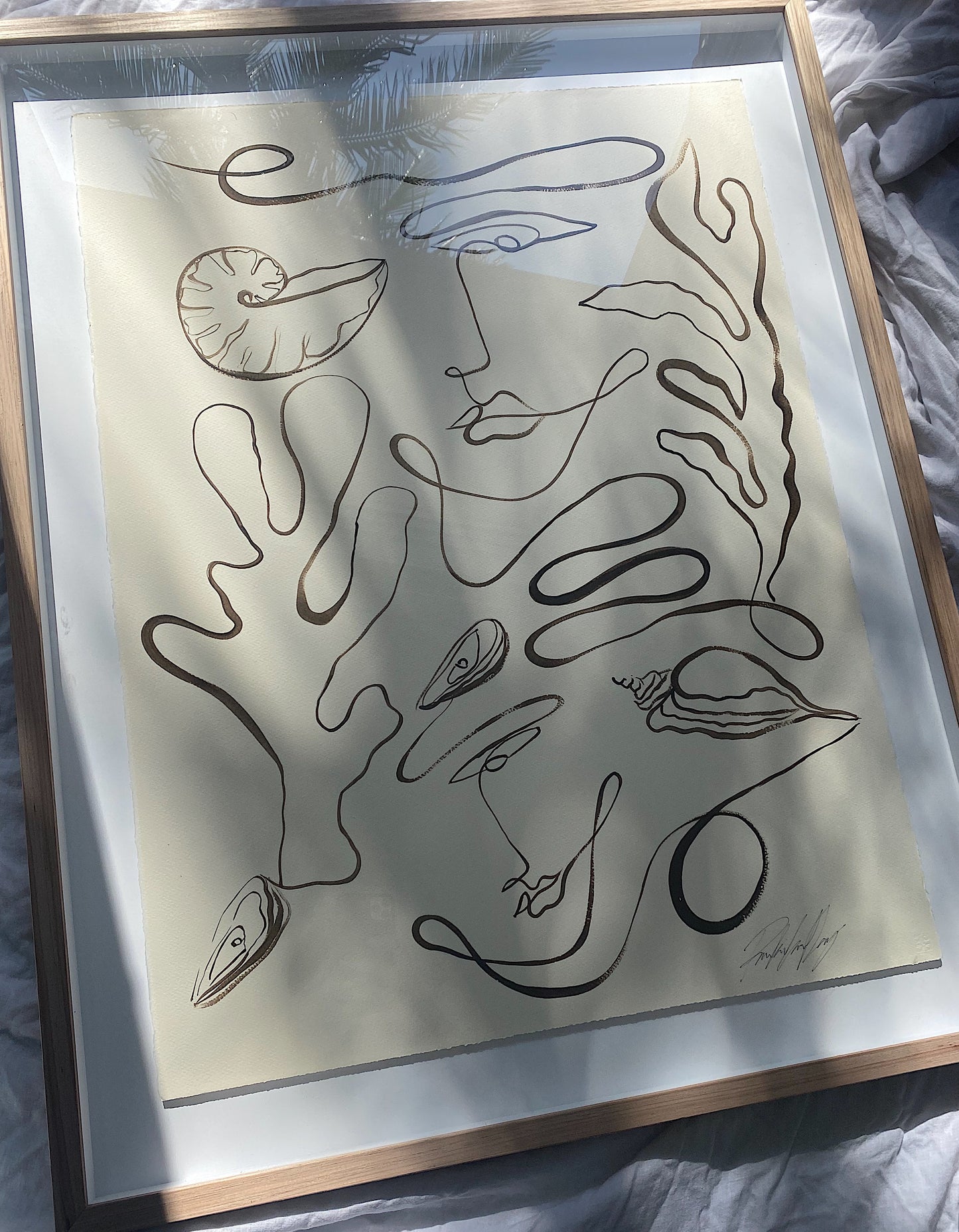 "Sail me to paradise" - Original Acrylic on 300gsm Cold Pressed Paper, Framed in Tasmanian Oak. 710mm x 910mm