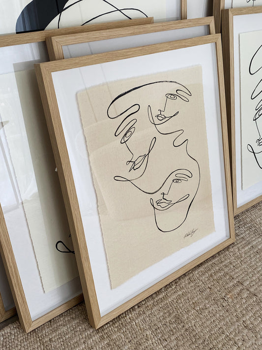 Addition - Acrylic on cotton fabric, professionally framed. 570mm x 670mm