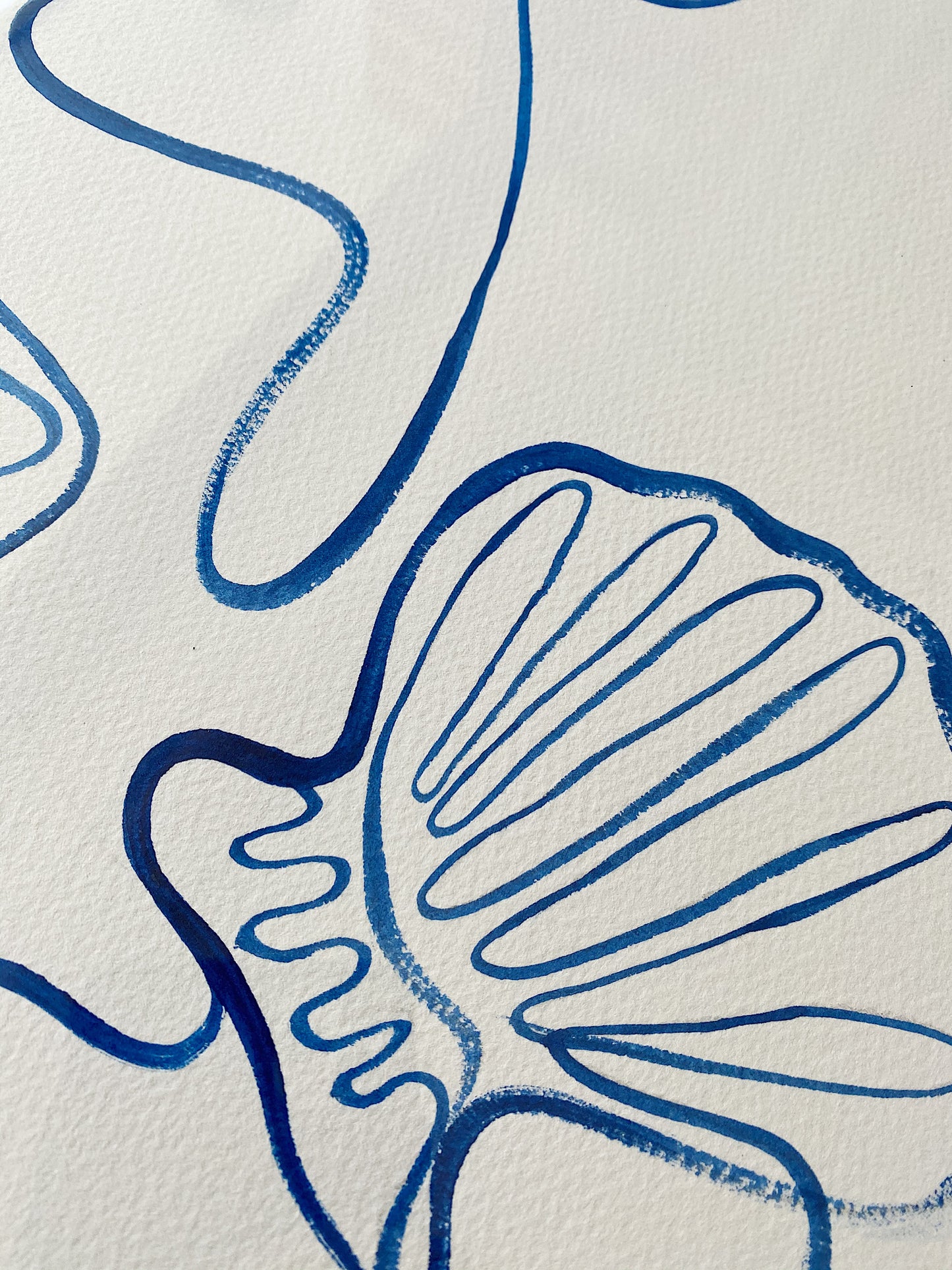 "Call me on my shell phone" - Original Acrylic on 300gsm Cold Pressed Paper, Framed in Tasmanian Oak. 530mm x 715mm