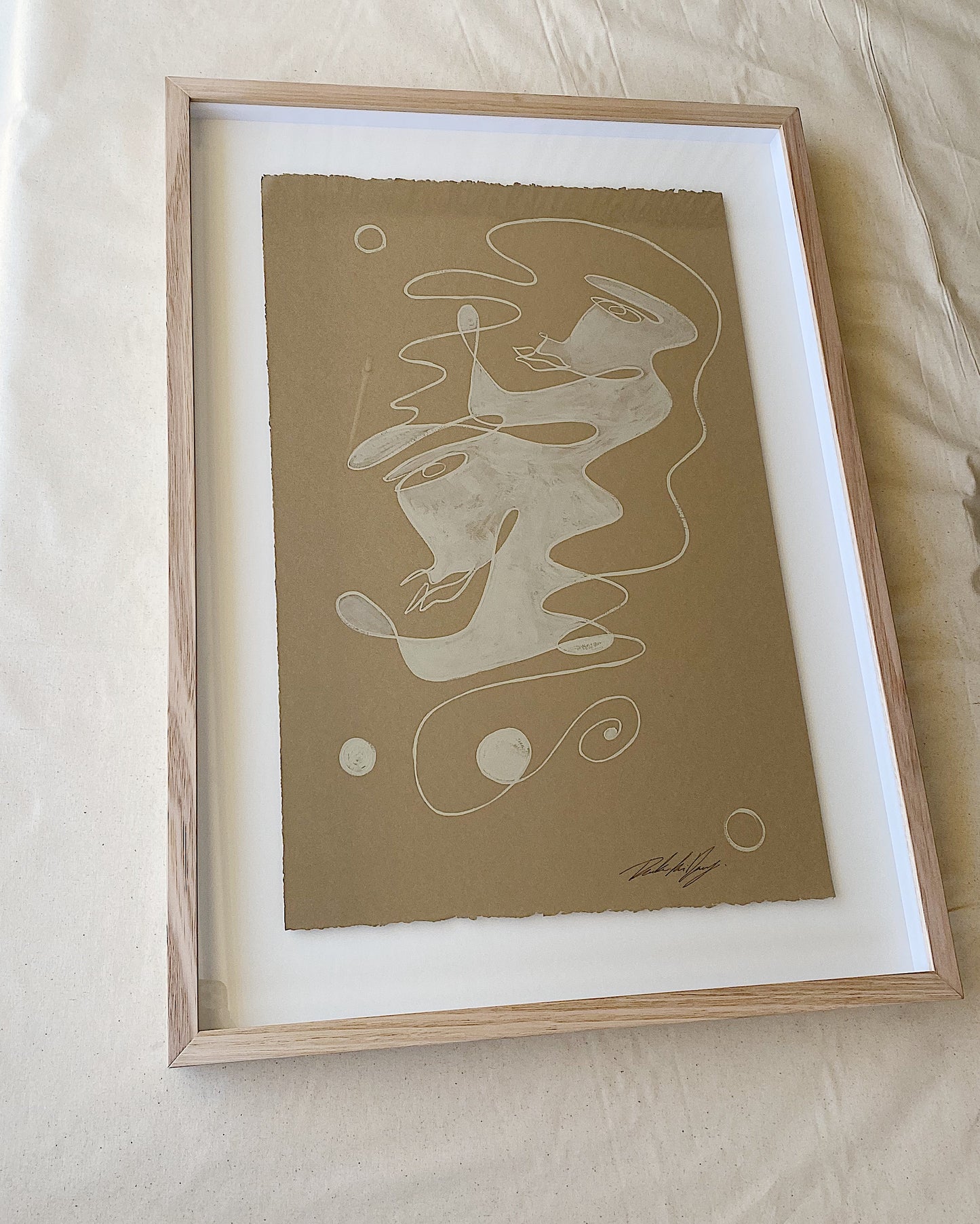 "Joker" - Original, Acrylic on 300gsm Cold Pressed Paper, Framed in Tasmanian Oak. 520mm x 710mm