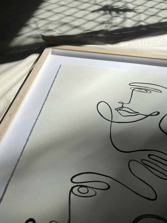 Mother of two - Acrylic on 300GSM paper. 530mm x 710mm