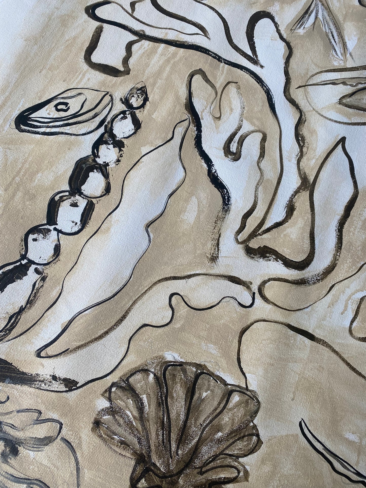 Homage to The Ocean - Acrylic on canvas. Framed in Tasmanian Oak.