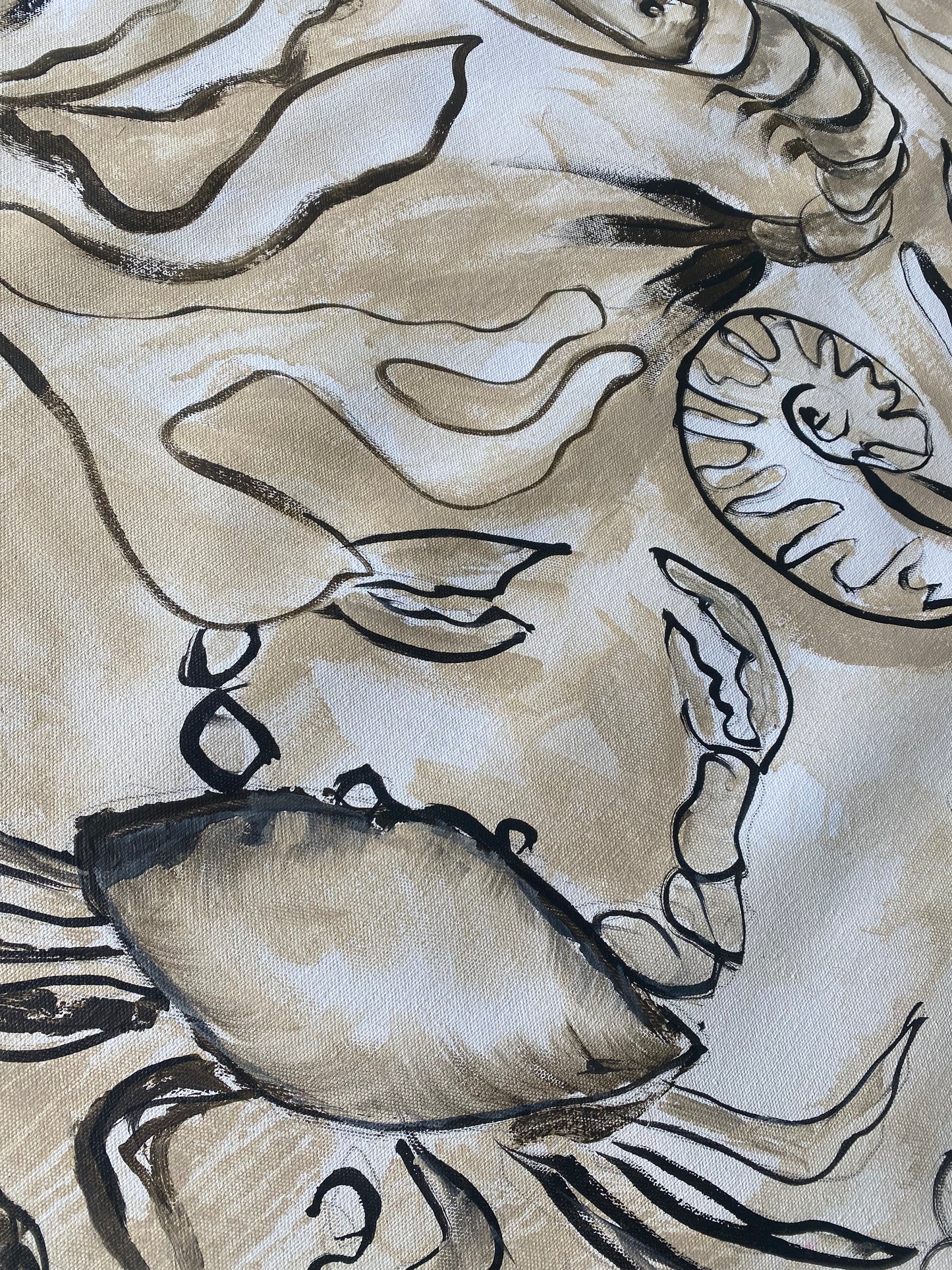 Homage to The Ocean - Acrylic on canvas. Framed in Tasmanian Oak.