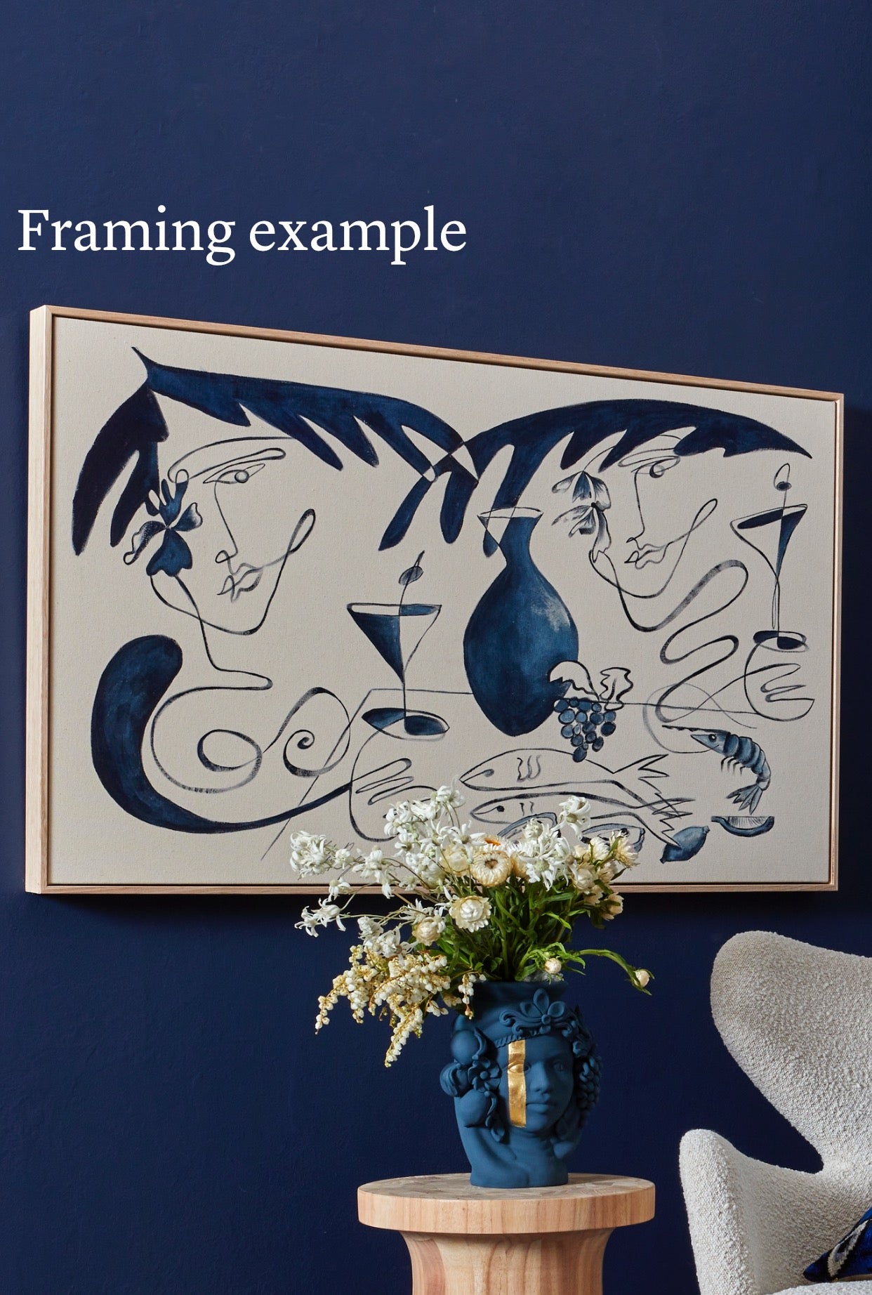 Homage to The Ocean - Acrylic on canvas. Framed in Tasmanian Oak.