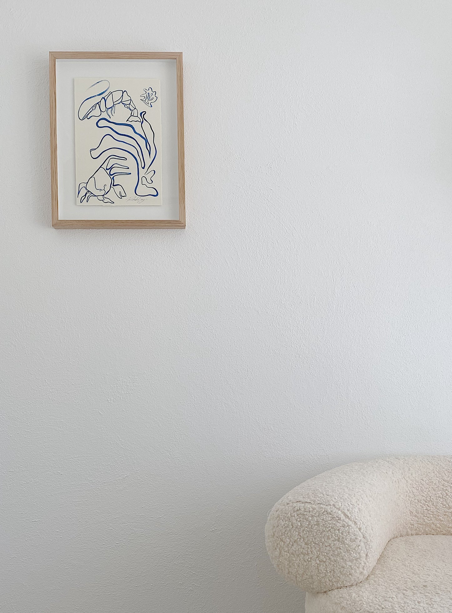 "Into depths" - Original Acrylic on 300gsm Cold Pressed Paper, Framed in Tasmanian Oak. 400mm x 520mm