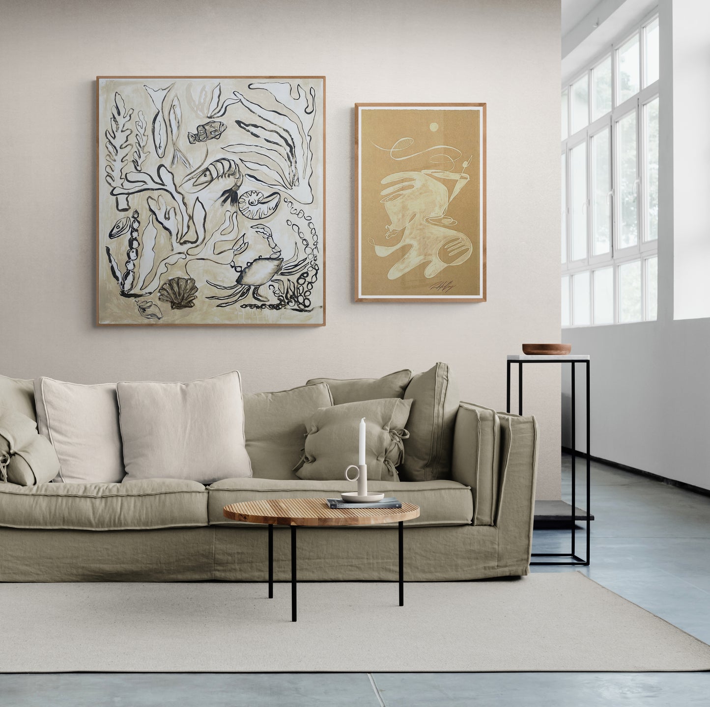 Homage to The Ocean - Acrylic on canvas. Framed in Tasmanian Oak.