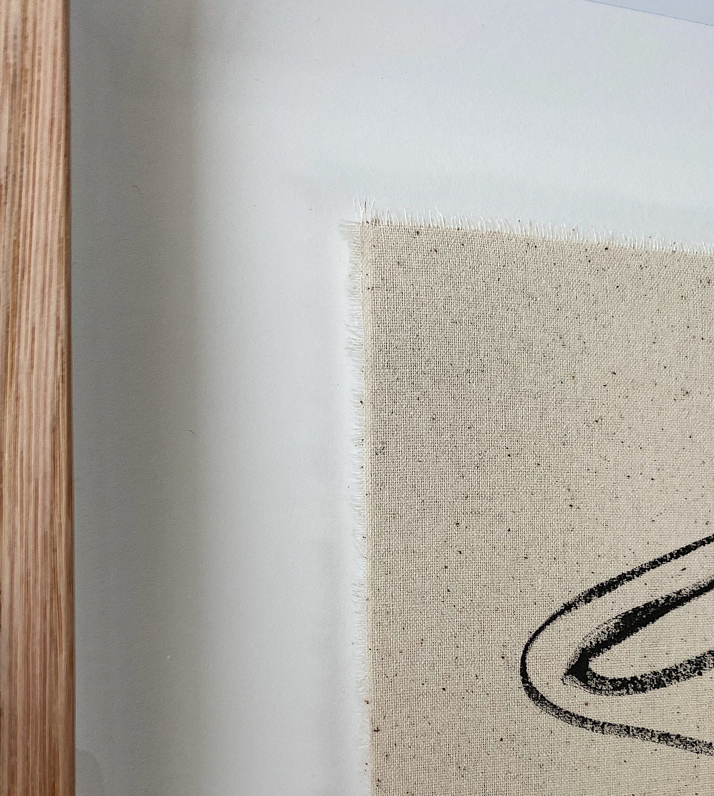 "Primitivo" - Original Acrylic on cotton raw edged fabric, Framed in Tasmanian Oak. 710mm x 900mm