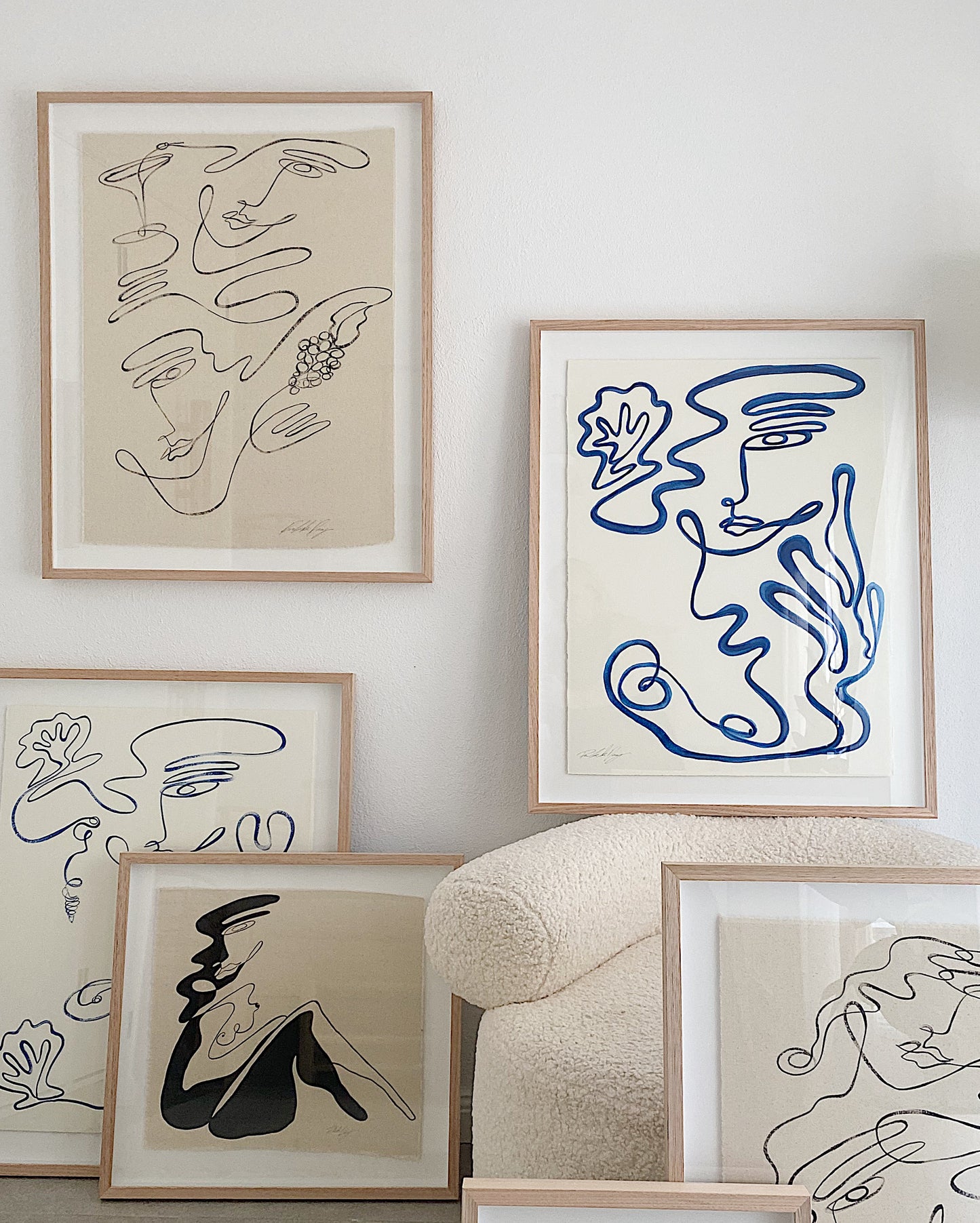 "Primitivo" - Original Acrylic on cotton raw edged fabric, Framed in Tasmanian Oak. 710mm x 900mm