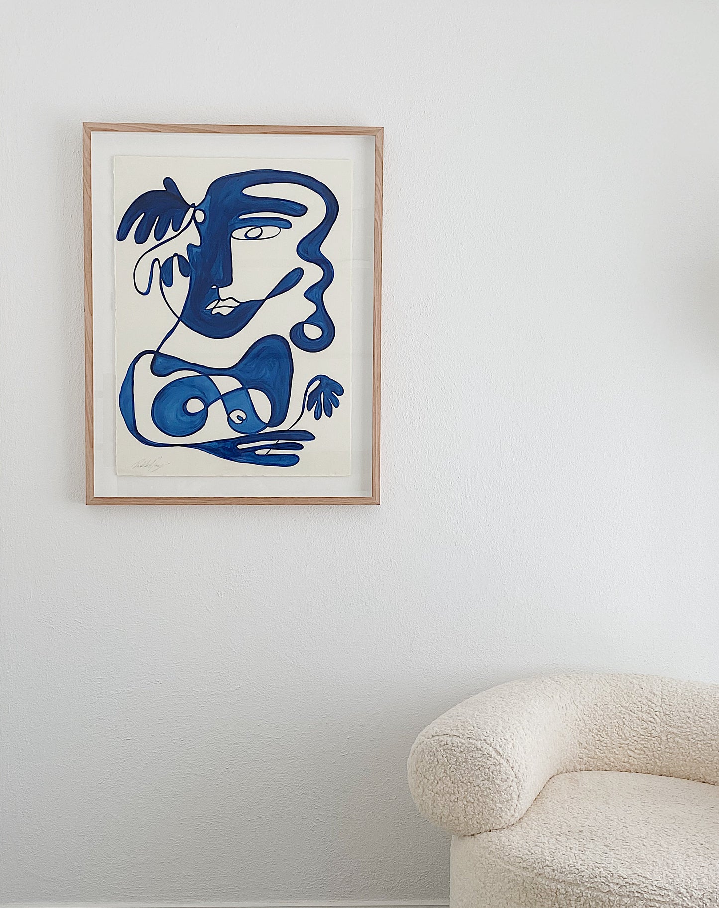 "Scales" Original Acrylic on 300gsm Cold Pressed Paper, Framed in Tasmanian Oak. 710mm x 910mm