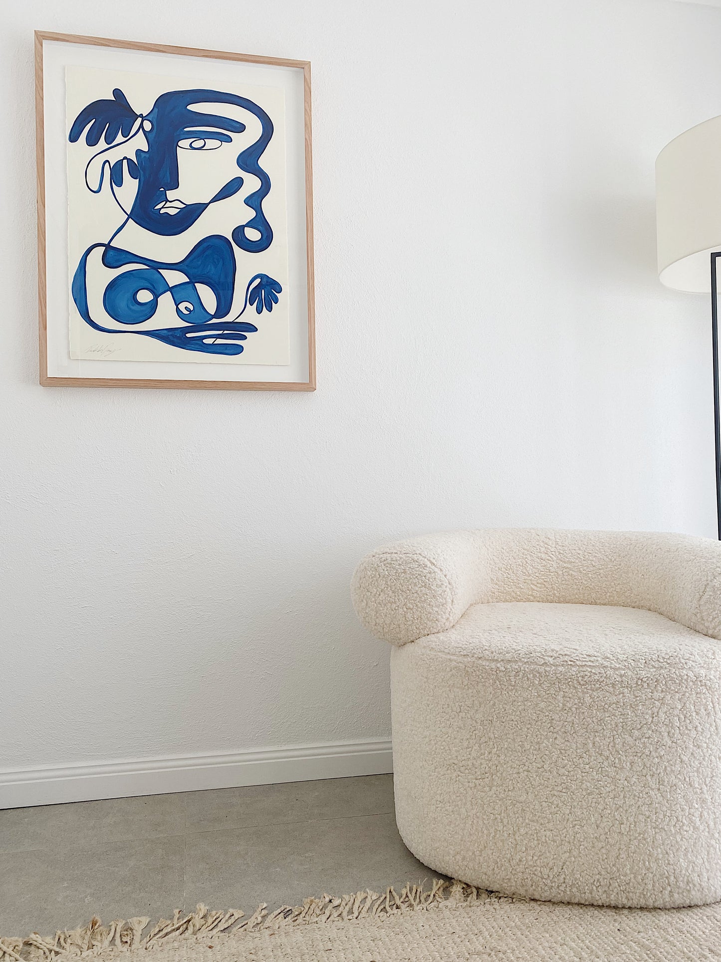 "Scales" Original Acrylic on 300gsm Cold Pressed Paper, Framed in Tasmanian Oak. 710mm x 910mm