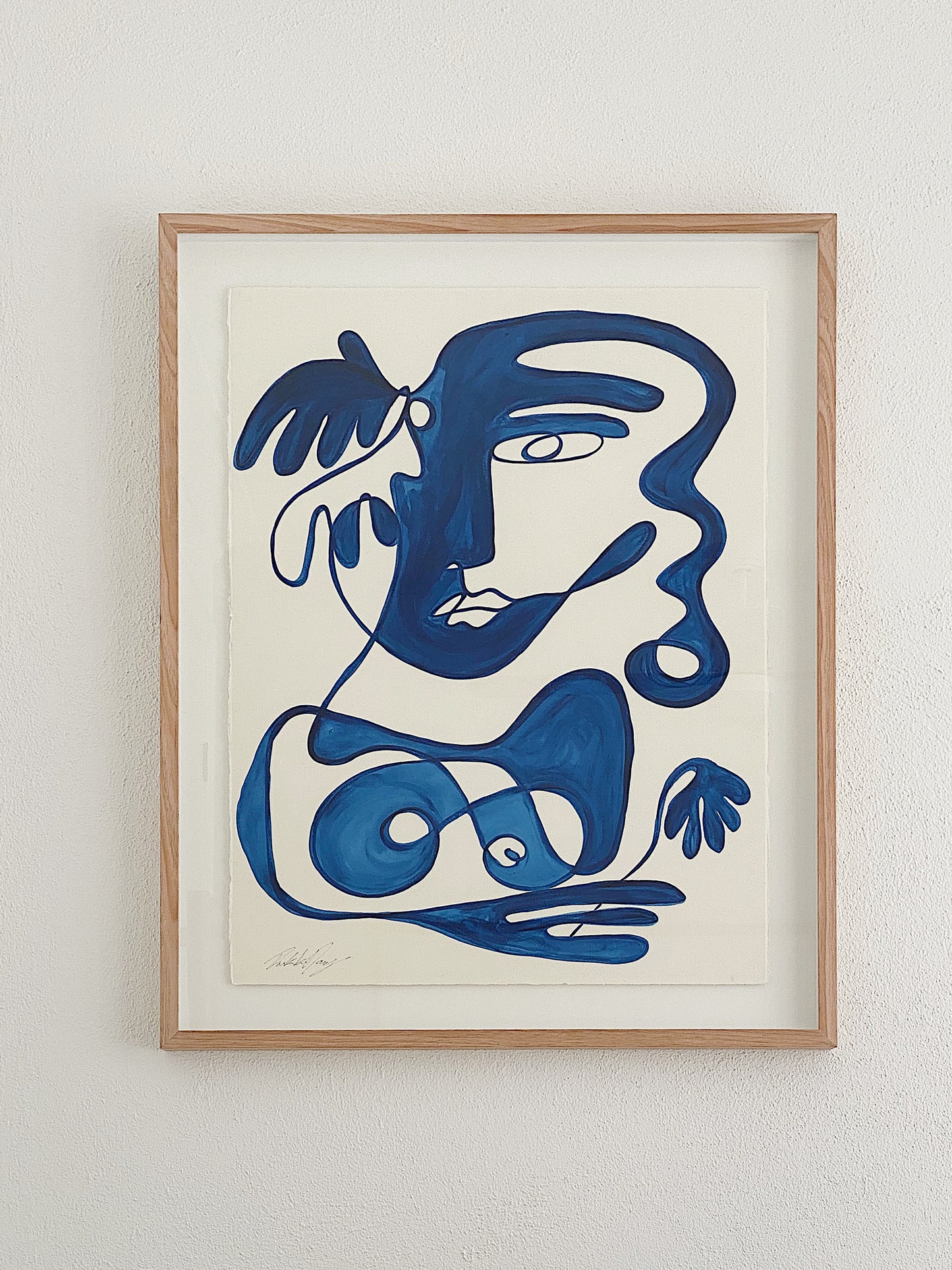 "Scales" Original Acrylic on 300gsm Cold Pressed Paper, Framed in Tasmanian Oak. 710mm x 910mm