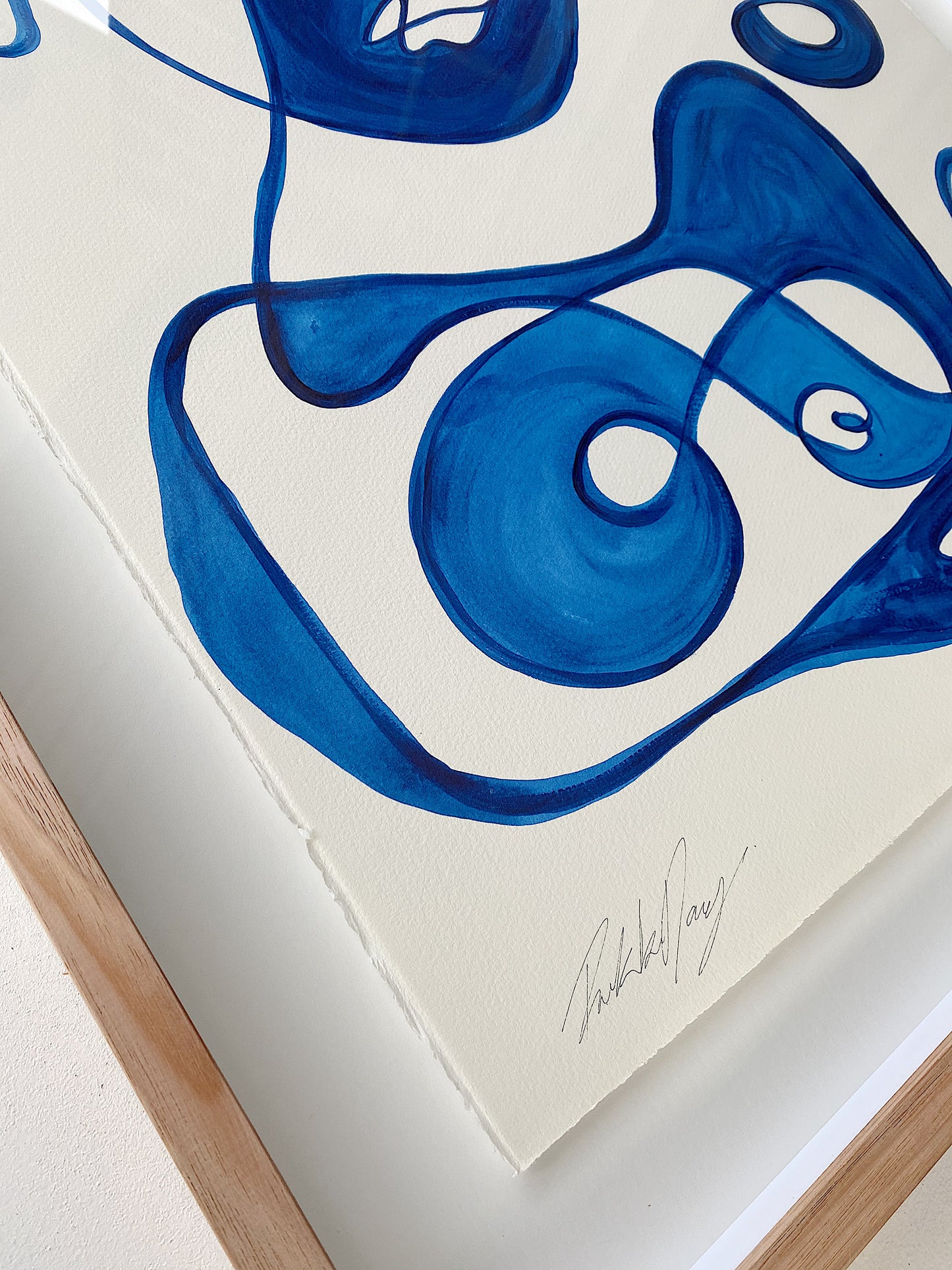 "Scales" Original Acrylic on 300gsm Cold Pressed Paper, Framed in Tasmanian Oak. 710mm x 910mm