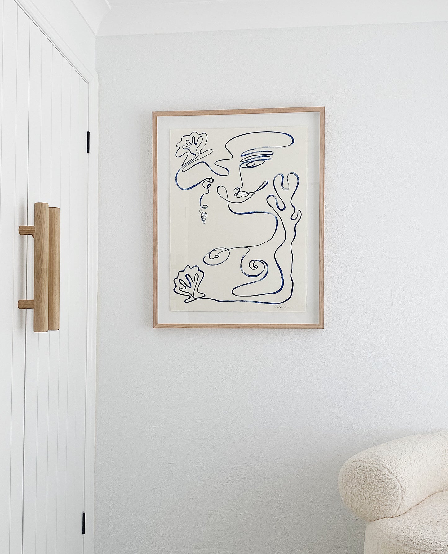 " Self Care" - Original Acrylic on 300gsm Cold Pressed Paper, Framed in Tasmanian Oak. 710mm x 900mm