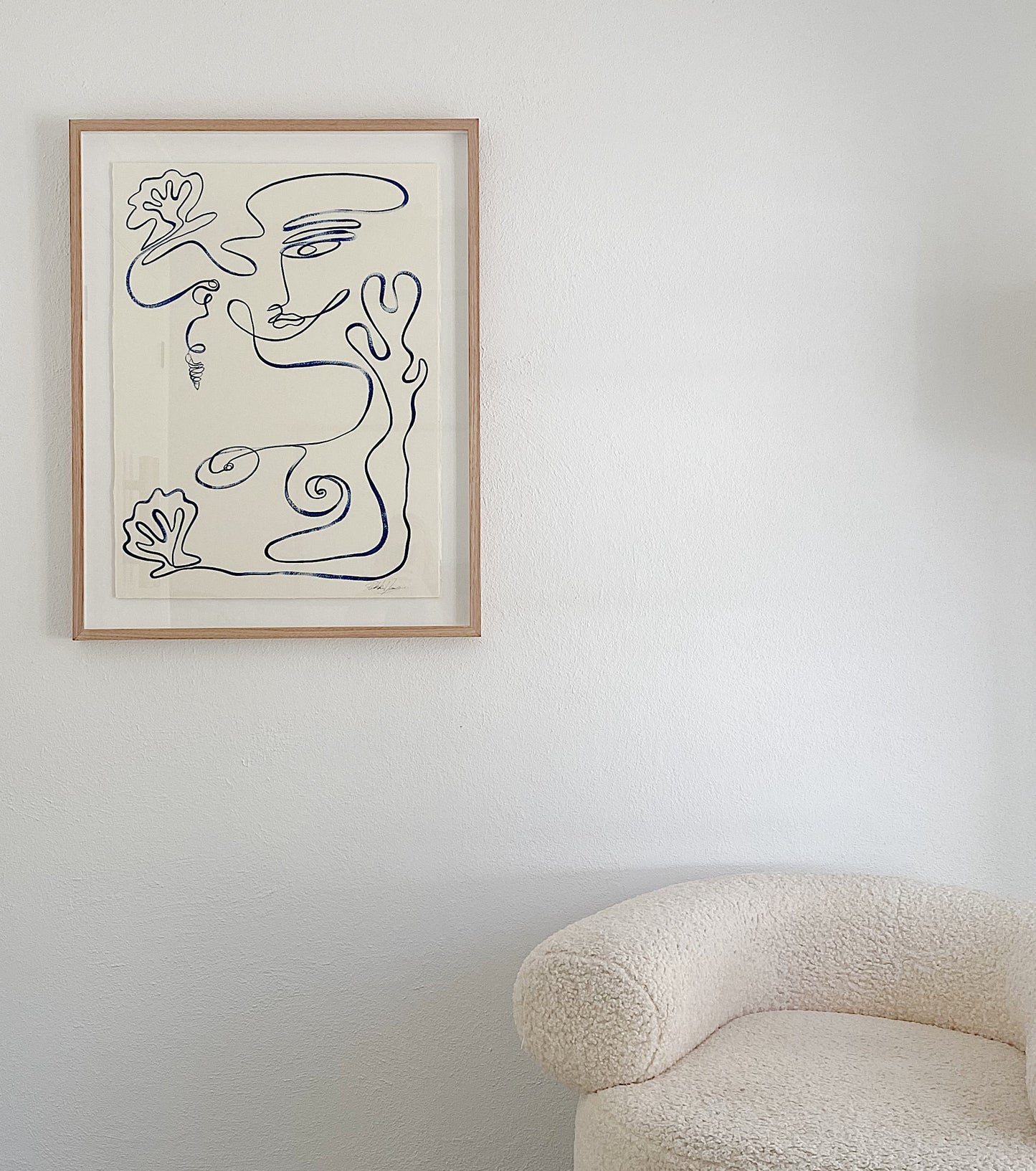 " Self Care" - Original Acrylic on 300gsm Cold Pressed Paper, Framed in Tasmanian Oak. 710mm x 900mm