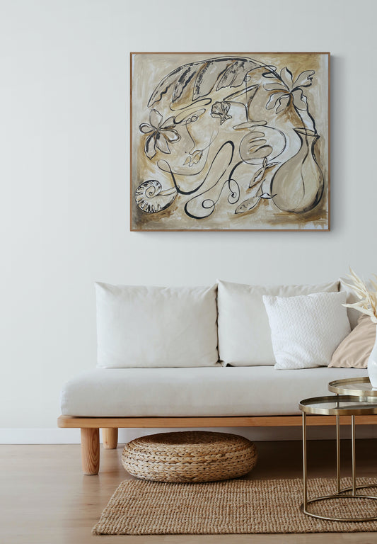 "Homeland Paradise" - Acrylic on canvas. Framed in Tasmanian Oak.