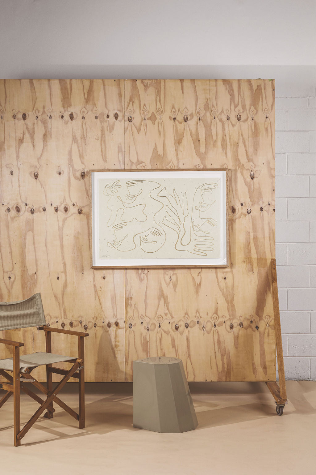 Welcome Home - Gold leaf on Japanese flecked rice paper framed in Tasmanian Oak