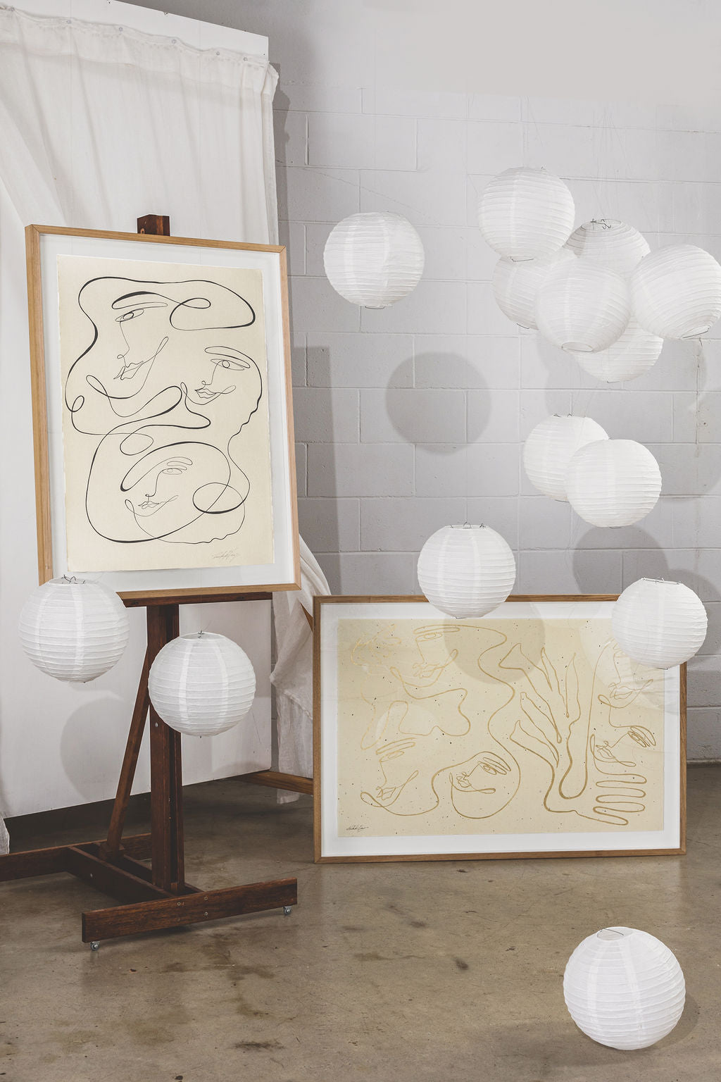 Welcome Home - Gold leaf on Japanese flecked rice paper framed in Tasmanian Oak