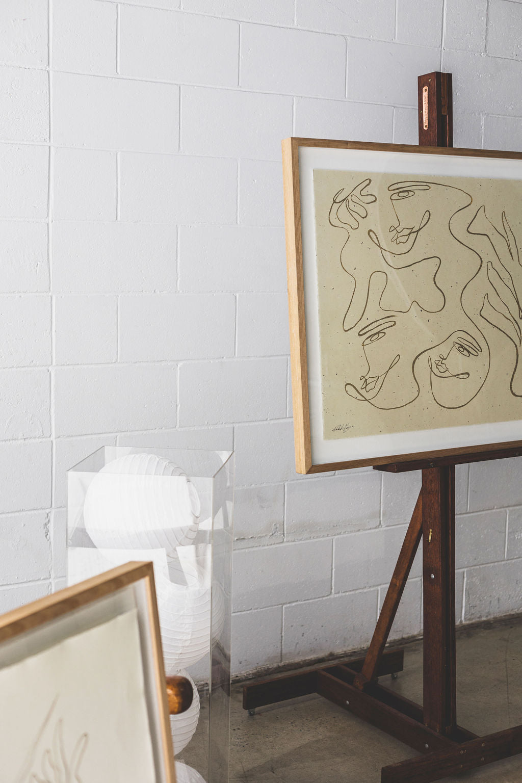 Welcome Home - Gold leaf on Japanese flecked rice paper framed in Tasmanian Oak