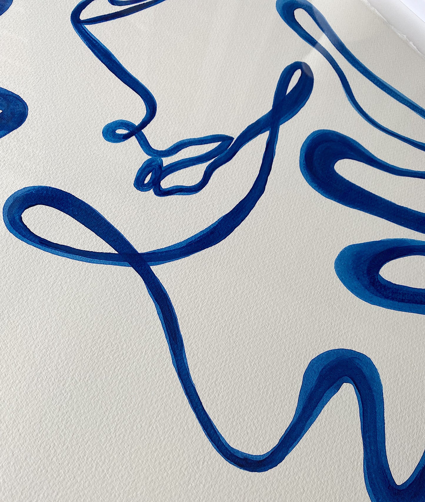 "Bold In Calm" - Original Acrylic on 300gsm Cold Pressed Paper, Framed in Tasmanian Oak. 710mm x 900mm