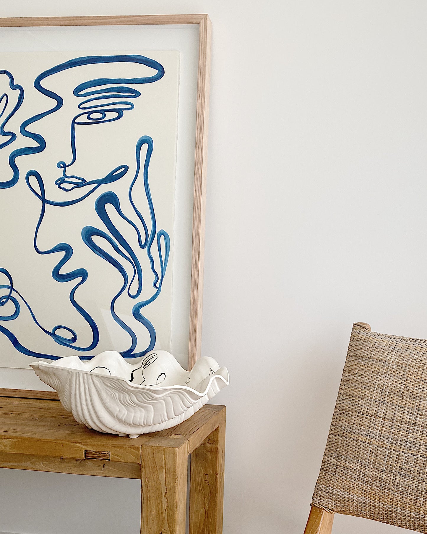 "Bold In Calm" - Original Acrylic on 300gsm Cold Pressed Paper, Framed in Tasmanian Oak. 710mm x 900mm