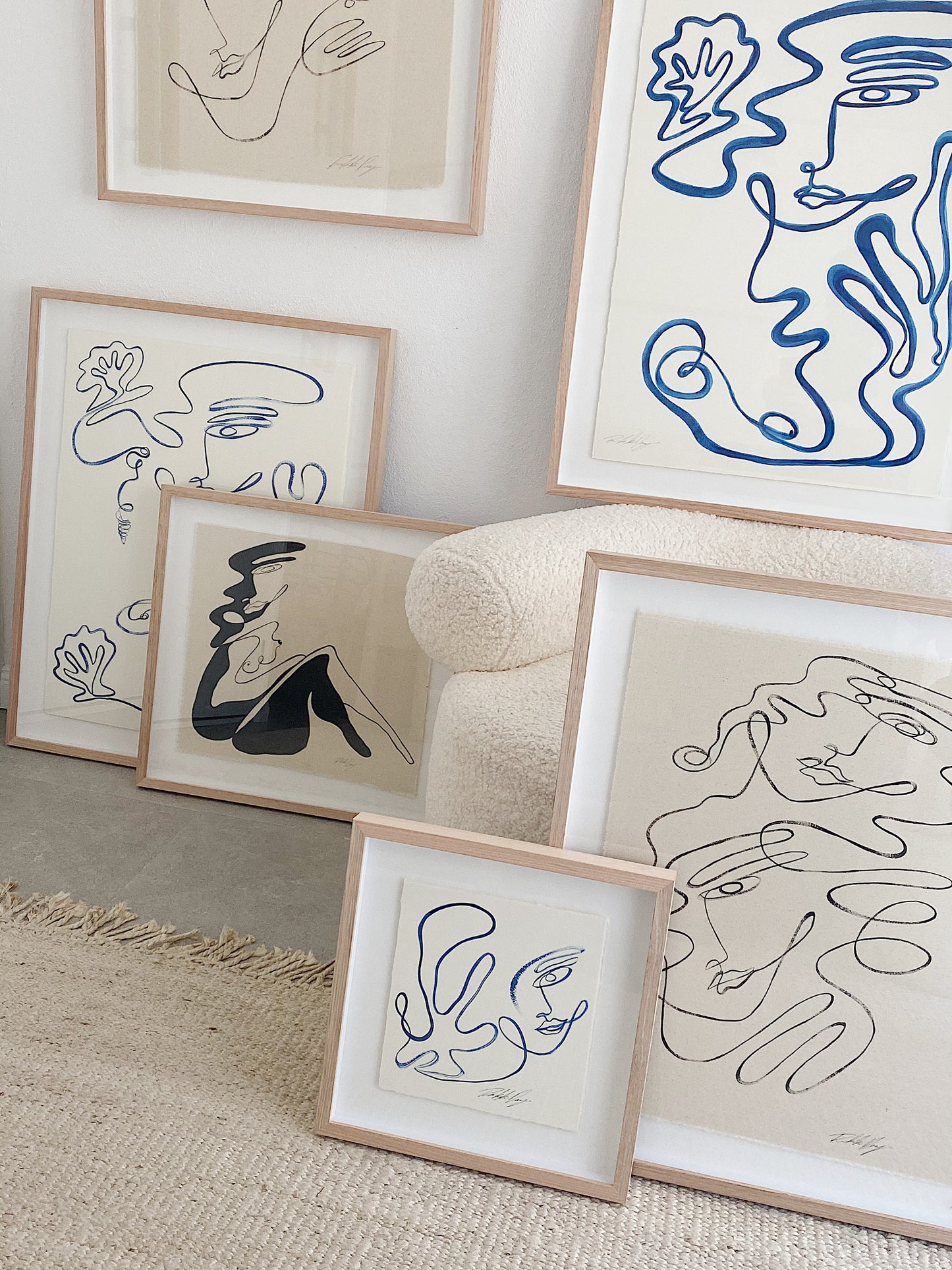 "Bold In Calm" - Original Acrylic on 300gsm Cold Pressed Paper, Framed in Tasmanian Oak. 710mm x 900mm