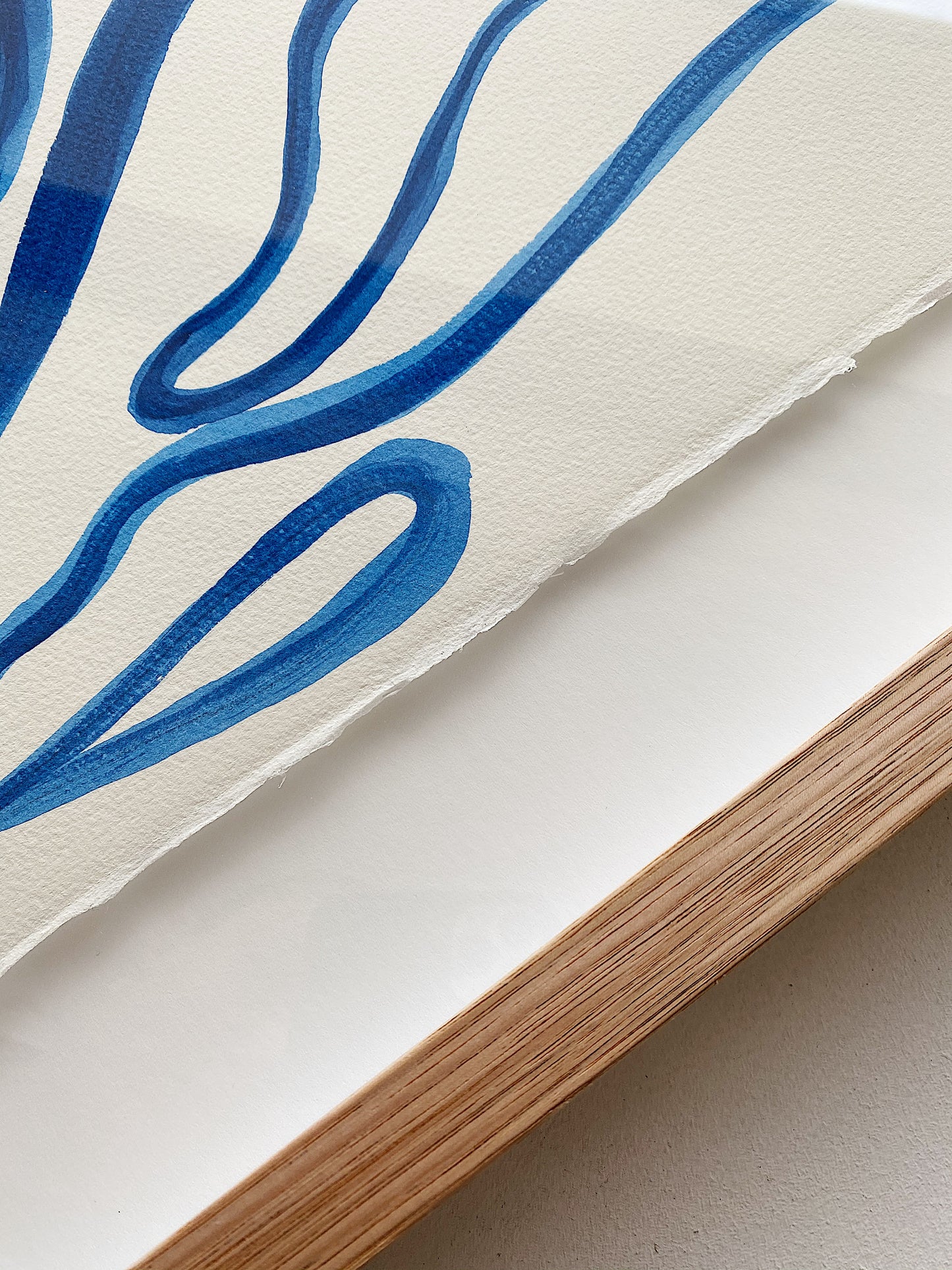 "Bold In Calm" - Original Acrylic on 300gsm Cold Pressed Paper, Framed in Tasmanian Oak. 710mm x 900mm