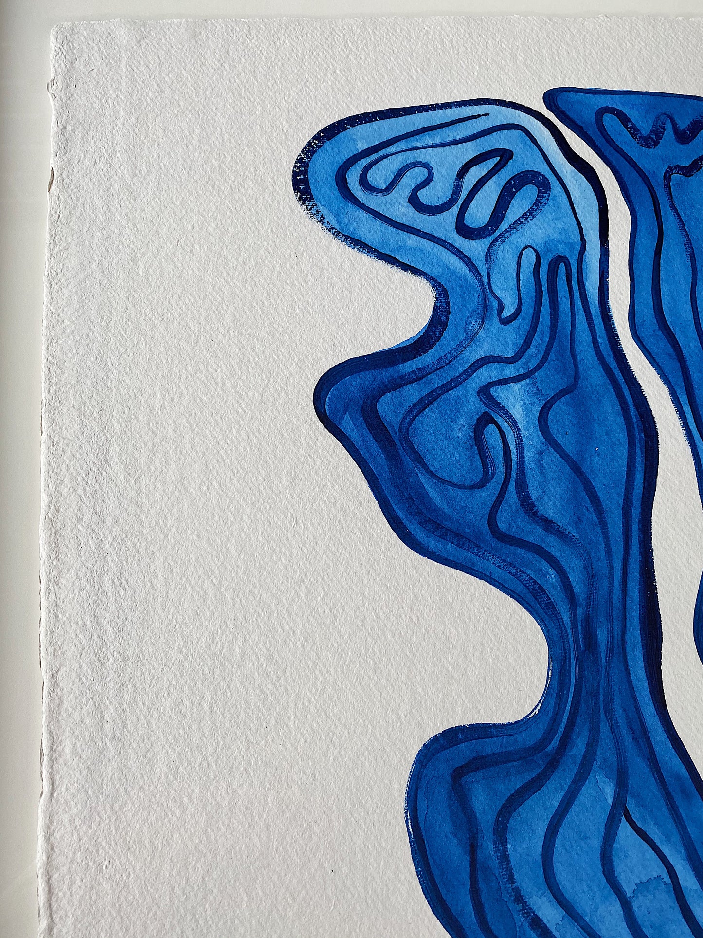 "Awe" - Original Acrylic on Indian hand-pressed Khadi Paper, Framed in Tasmanian Oak. 710mm x 900mm