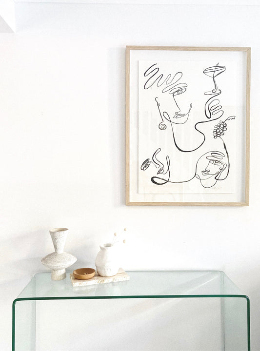 Nero D’Avola - Original acrylic on 300GSM paper. Framed. 700 x 920mm