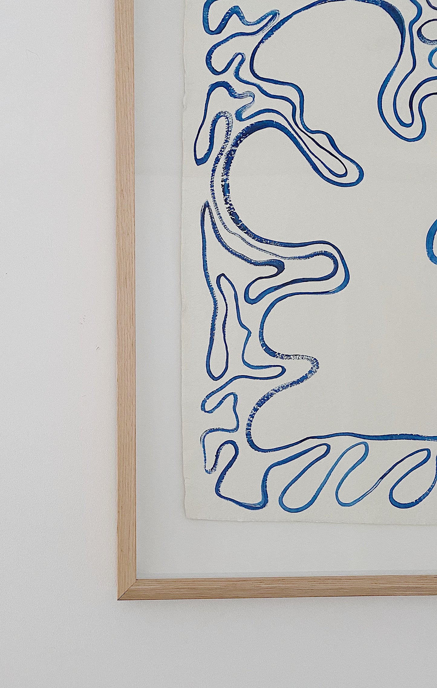 "Navigation" - Original Acrylic on Indian hand-pressed Khadi Paper, Framed in Tasmanian Oak. 710mm x 900mm