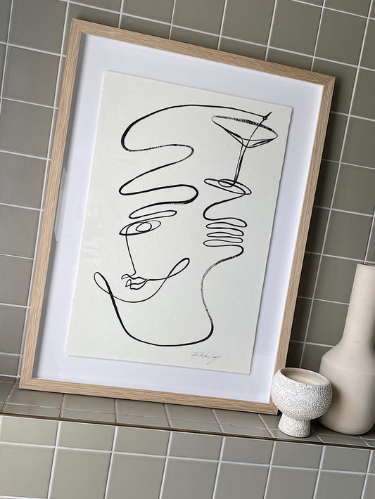 Caprioska - Acrylic on 300GSM paper. Framed. 530mm x 710mm.