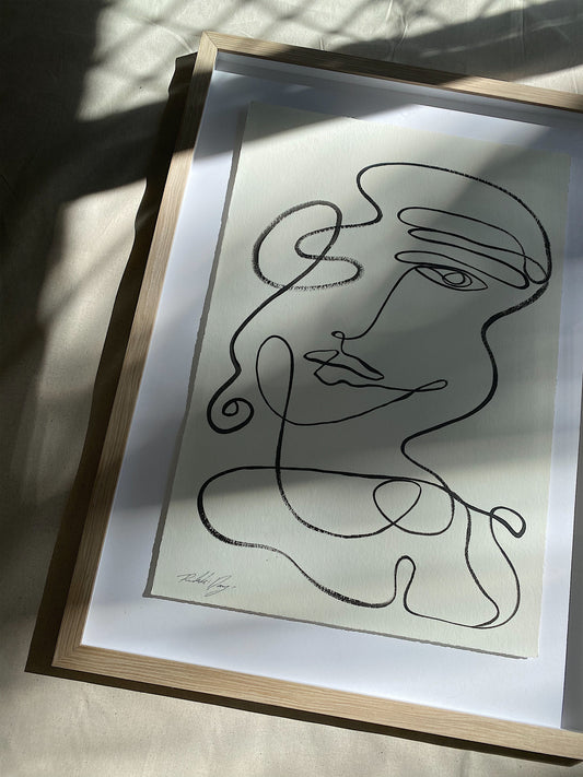 The Meeting - Acrylic on 300GSM paper. Framed. 530mm x 710mm