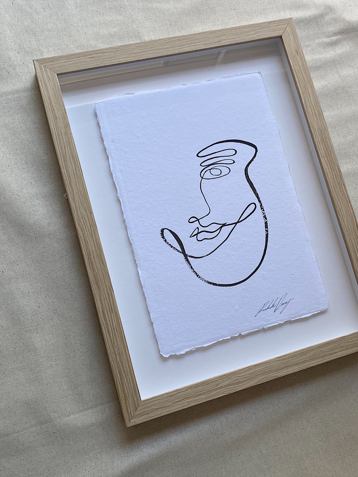 Spaceship Intellect - Acrylic on cotton paper. Framed. 410mm x 320mm