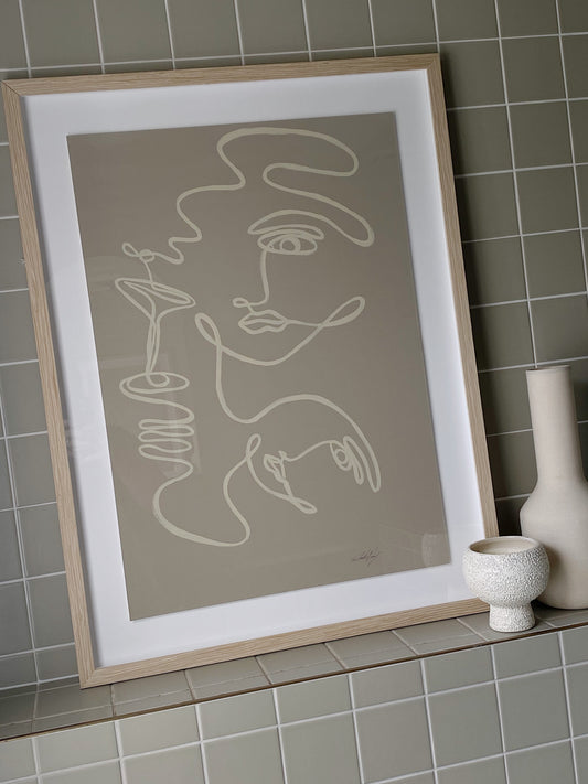 Vacation - Acrylic on textured paper. Framed. 630mm X 830mm.