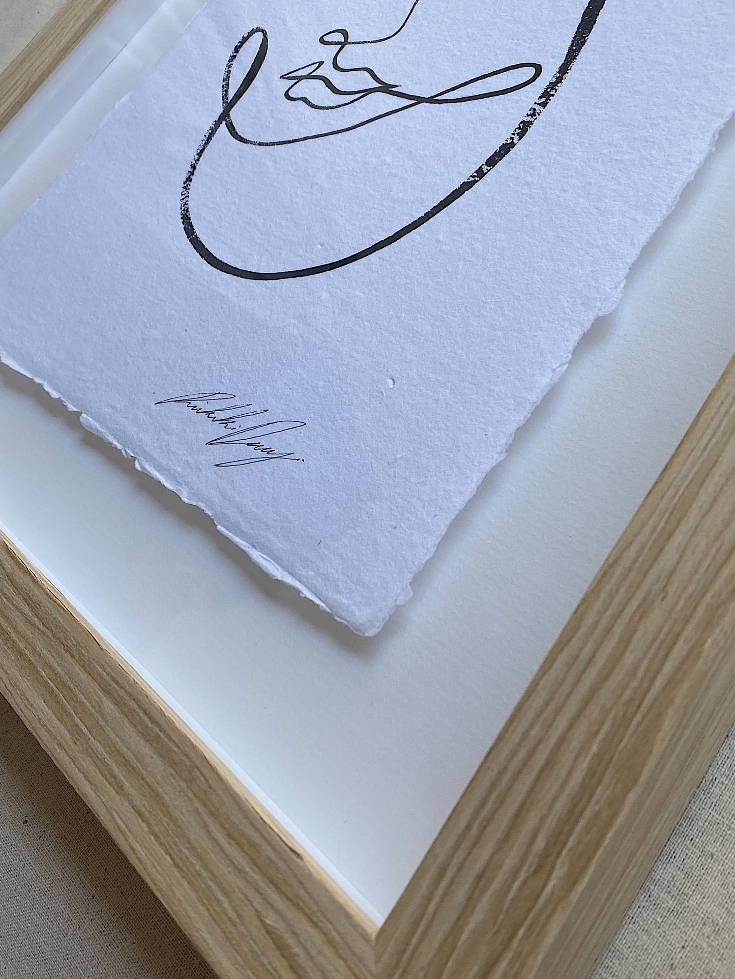 Spaceship Intellect - Acrylic on cotton paper. Framed. 410mm x 320mm