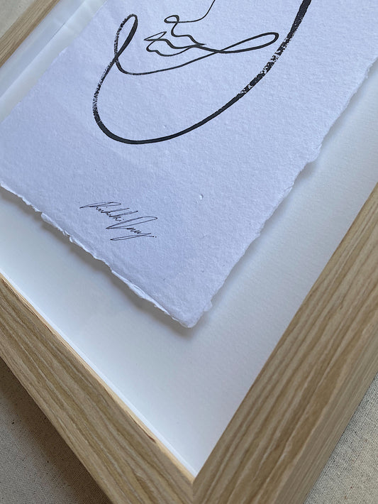 Spaceship Intellect - Acrylic on cotton paper. Framed. 410mm x 320mm