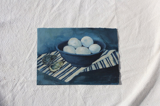 EGGS + OYSTER Original Still life.