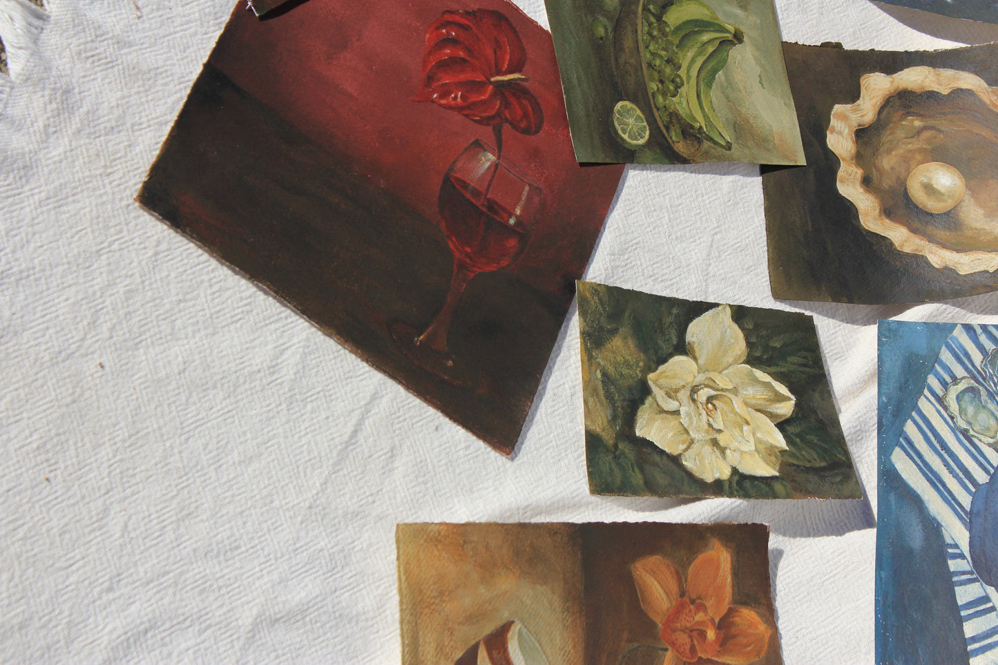 ANTHURIUM DRINKING WINE Original Still life.