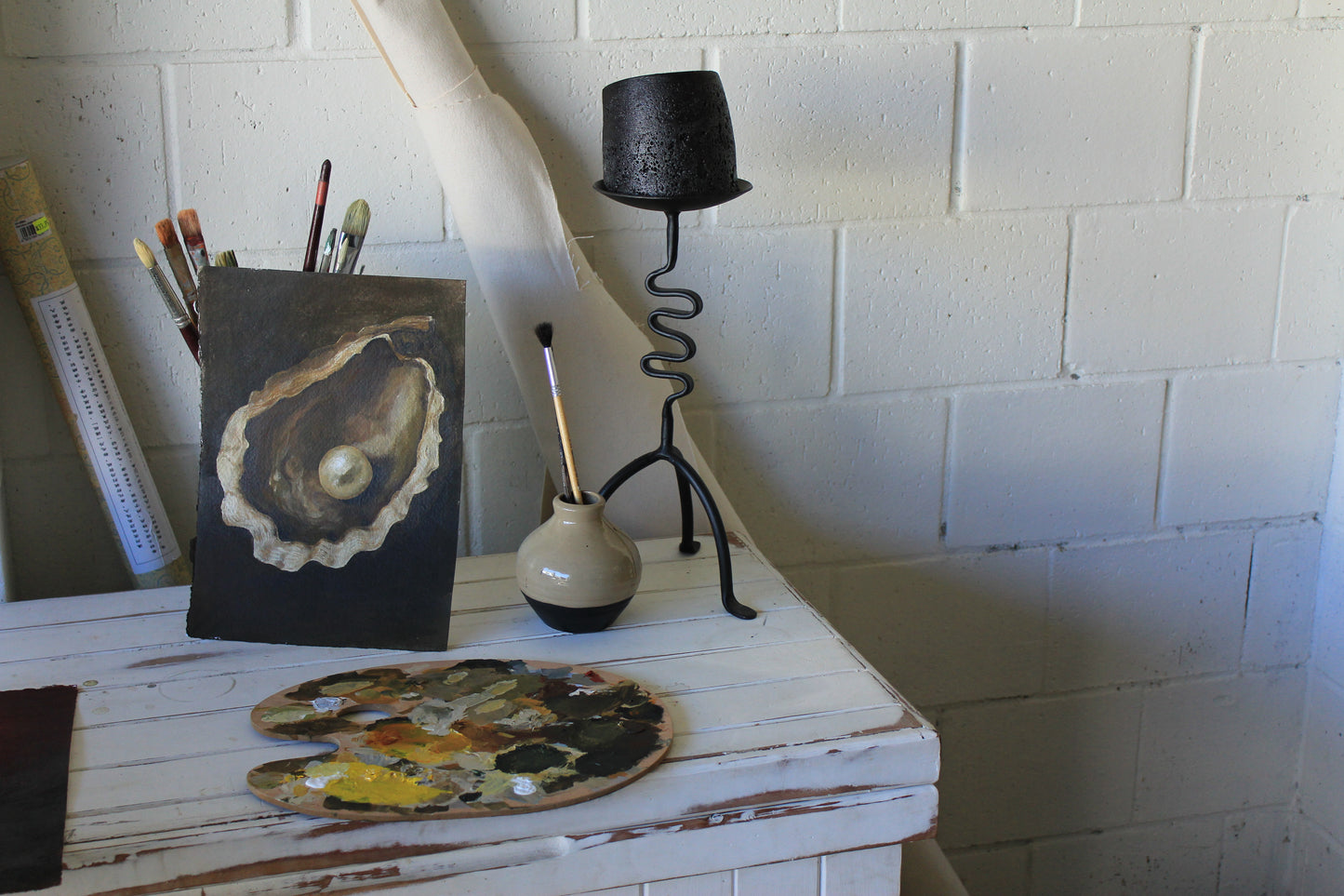 HERE FOR THE PEARL Original Still life.