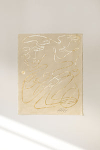 Instant - Gold leaf on Japanese Awagami Washi paper.